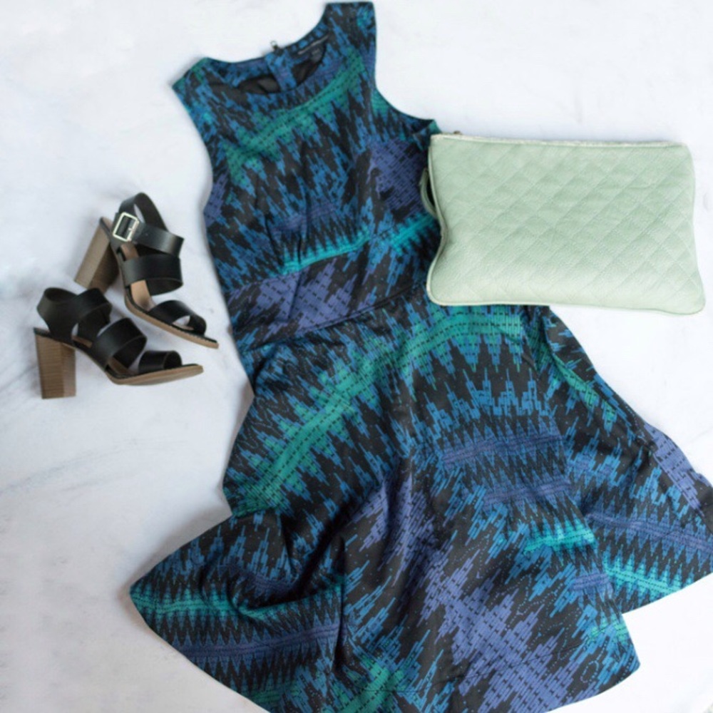 French Connection Patterned Dress US6 fits like 0